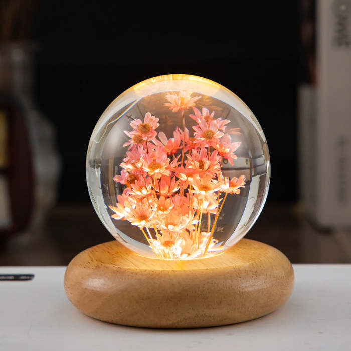 Crystal ball LED night light