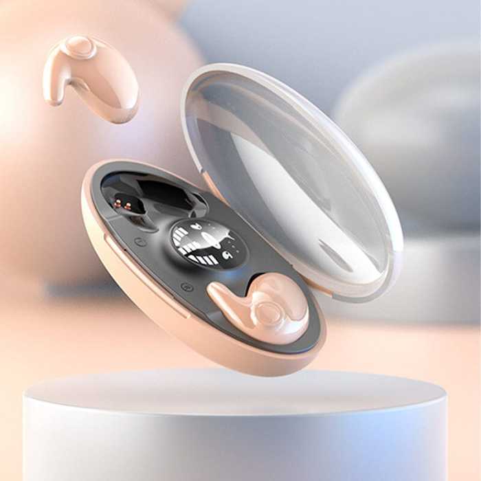 Invisible Sleep Wireless Earphone Waterproof, Double Noise-Cancelling