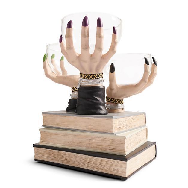 Witch Hands Snack Bowl Stand Halloween 2024