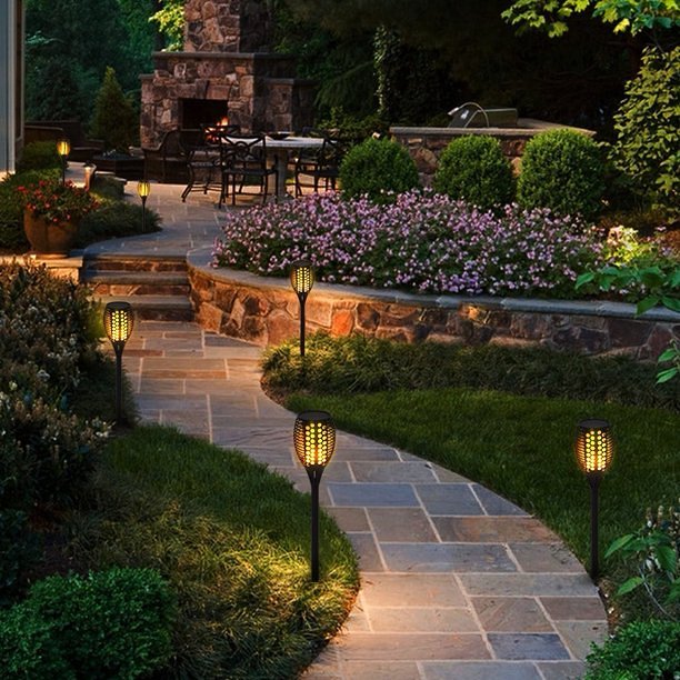 Original Solar Light Flickering Flames Torches