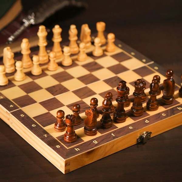 Chess Wooden Board Table Game Magnetic Set