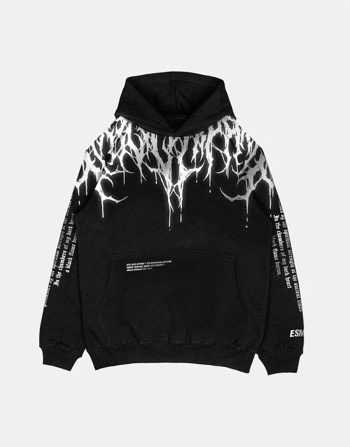 Evil Blood Oversize Large Pattern Hoodie
