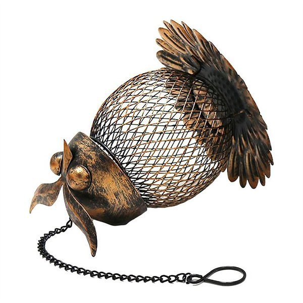 Vintage Iron Owl Bird Seed Feeder