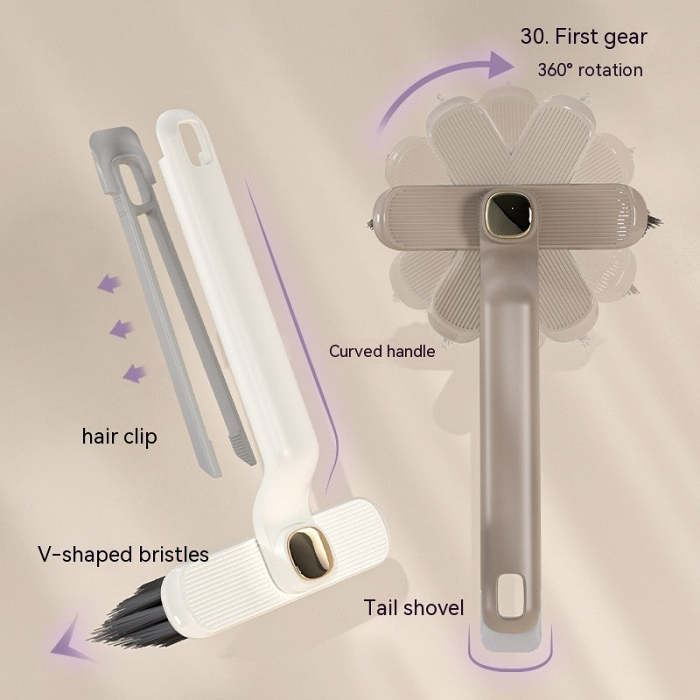 Rotating crevice cleaning brush.