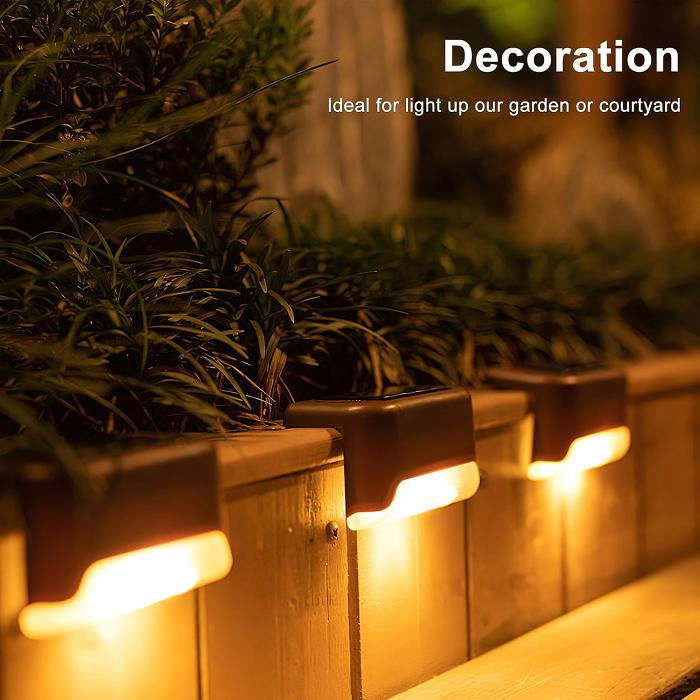 4 Pack Waterproof Outdoor Solar Deck Lights