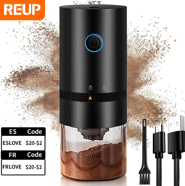 Portable electric coffee grinder