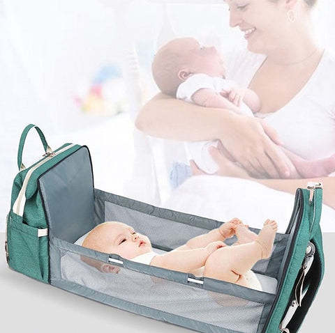 Convertible Diaper Bag Backpack with Portable Changing Station