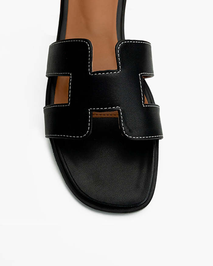 H Style Beach Flat Slippers Sandals