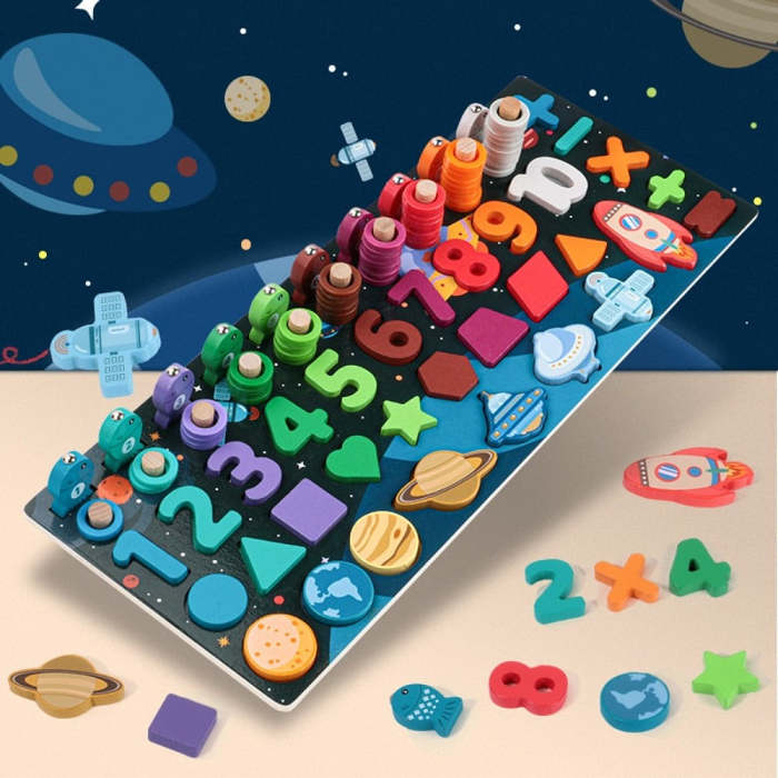 Educational Wooden Block Puzzle Match Board (37 Options)