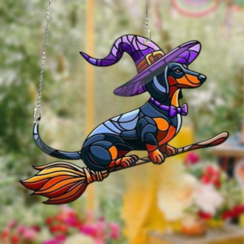 ♀Magic Dachshund Window Hanging