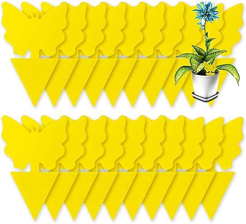 50pcs Plug-in Fly Trap Yellow Plates Sticker Plant Protection Against Insect Traps Aphids