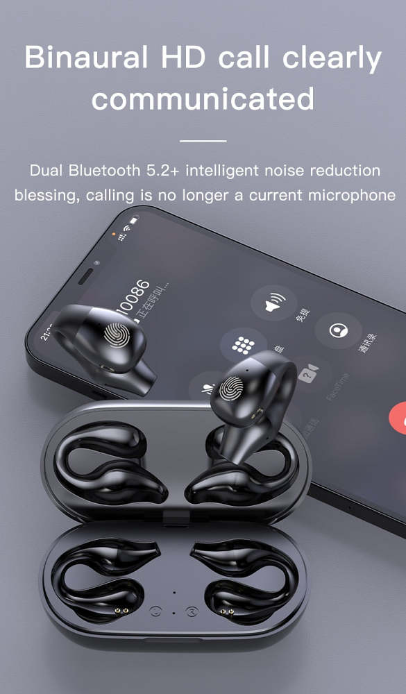 2023 Wireless Ear Clip Bone Conduction Headphones