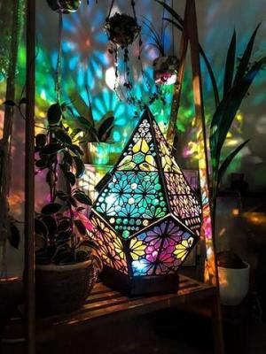 Zenstar – Boho Diamond Shaped Wooden Lamp