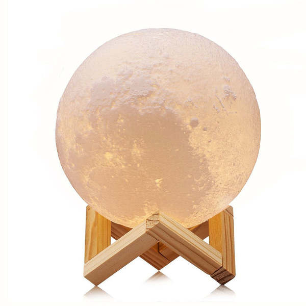 Luna Moon Lamp, 3D Printing Moon Night Light Rechargeable Touch Sensor LED
