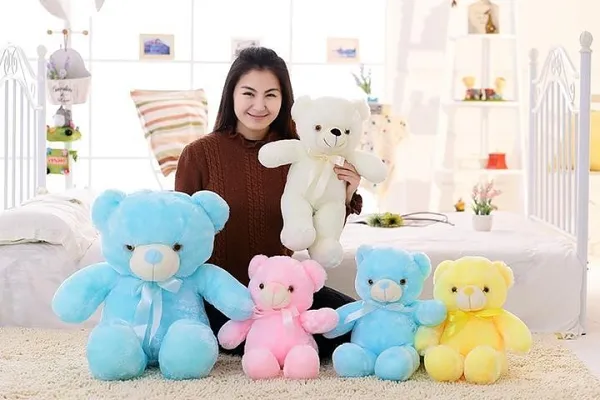 Glow Bear LED Light Up Plush 3D Stuffed Animal (4 Colors) 50cm