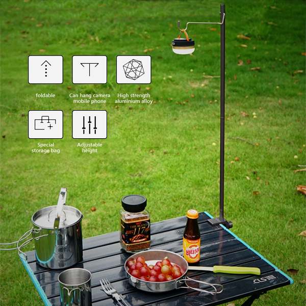 Outdoor Ultra Light Hanging Light Frame Aluminum Alloy Camping Foldable Light Hanging