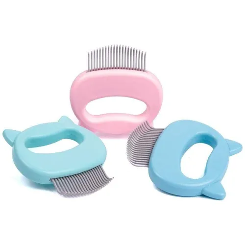 (3 Pack Bundle) Cat Hair Removal Massaging Shell Comb