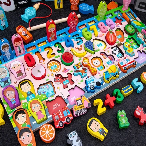 Educational Wooden Block Puzzle Match Board (37 Options)
