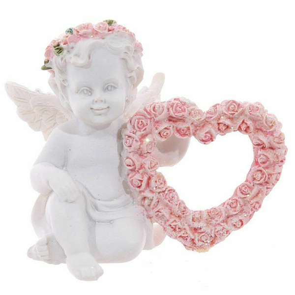 Angel with a rose heart