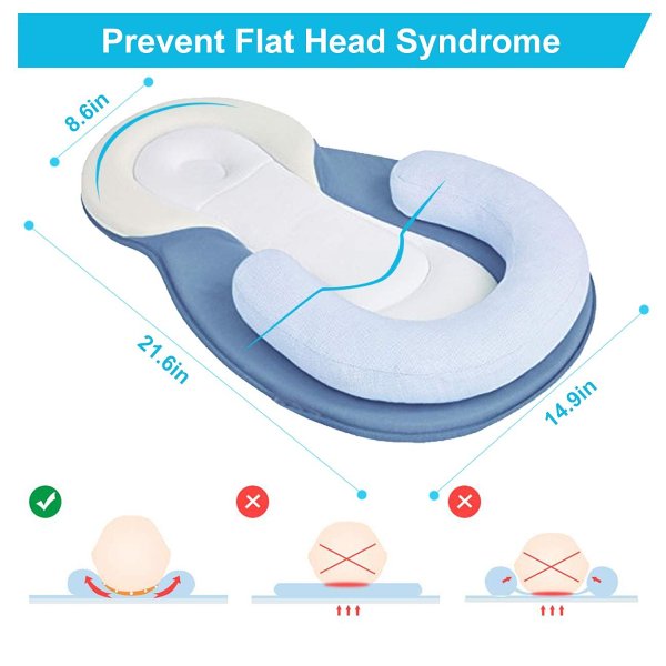 Portable Baby Bed Infant Newborn Nest Lounger Pillow Ergonomic Comfortable Mattress