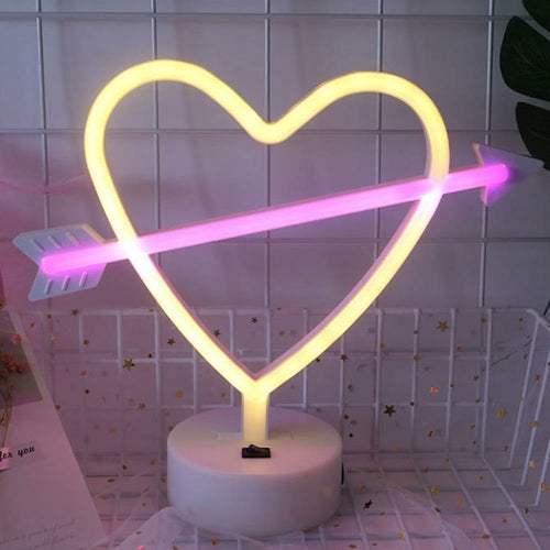 AMZER Neon LED Holiday Light with Holder – Warm Fairy Decorative Lamp by Veasoon