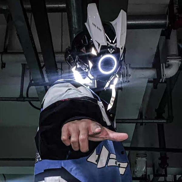 LED Sci-Fi Cyberpunk Helmet Mask (15 Styles) One Size Fits Most