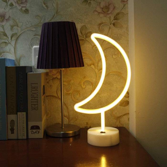 AMZER Neon LED Holiday Light with Holder – Warm Fairy Decorative Lamp by Veasoon