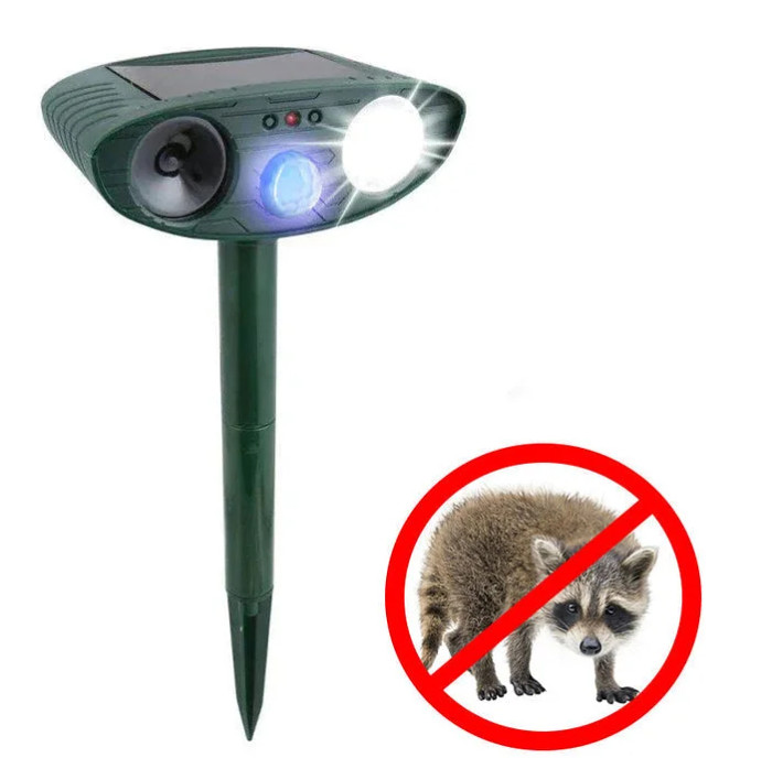 Raccoon Outdoor Ultrasonic Repeller - Get Rid of Raccoons in 48 Hours