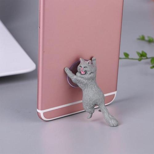 Cute Cat Phone Holder - Smartphone Holder Stand Sucker Design