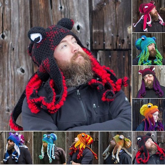 Crochet Octopus Hat