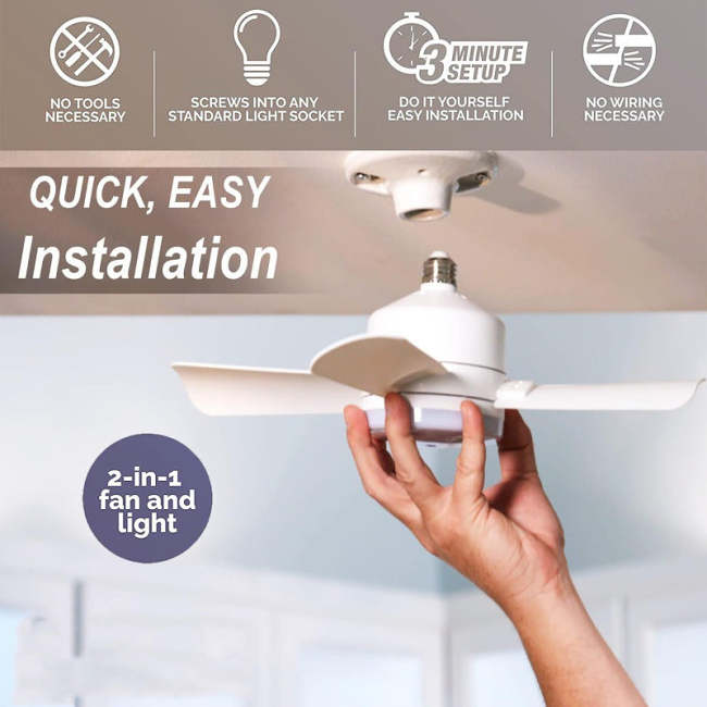 Adjustable LED Fan Light with Remote.