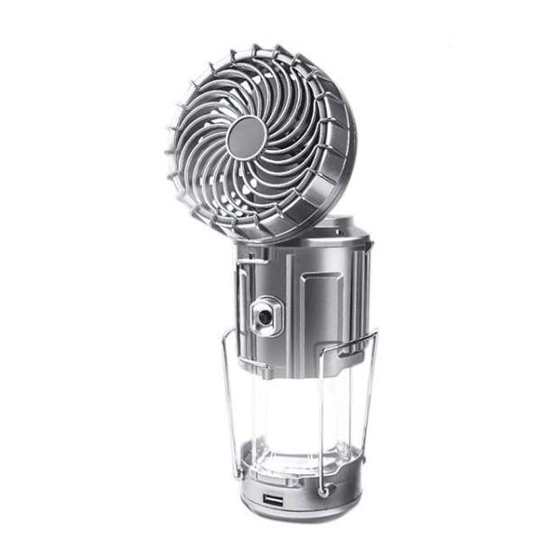 6 in 1 Portable Outdoor LED Camping Lantern With Fan