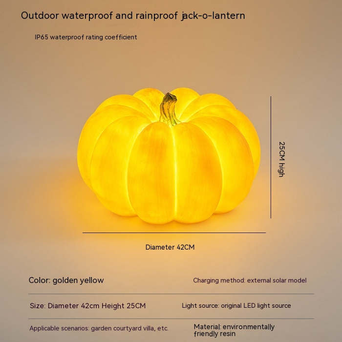 Outdoor solar pumpkin lights