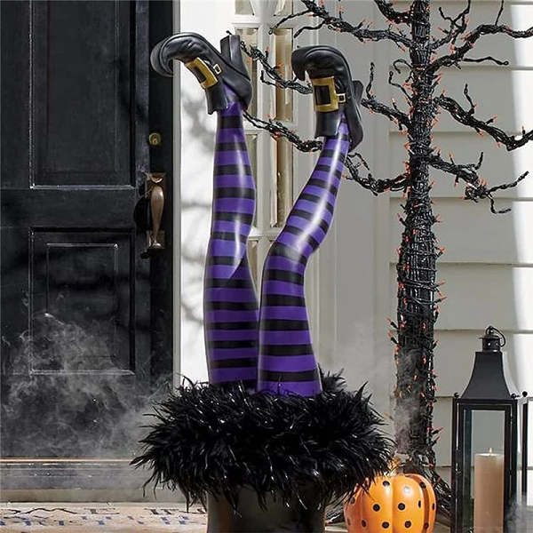 Witchs Legs Yard Stakes Halloween Decoration