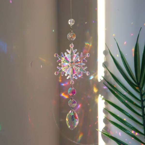 Colorful Snowflake Crystal Sun Catcher