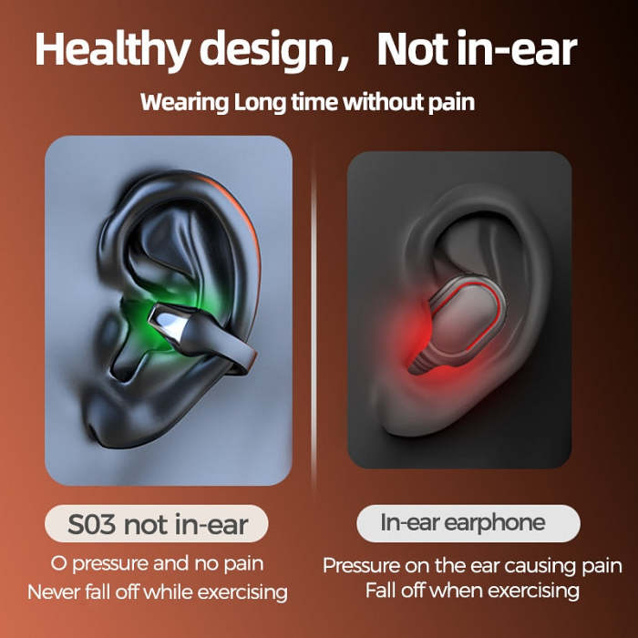 2023 Wireless Ear Clip Bone Conduction Headphones