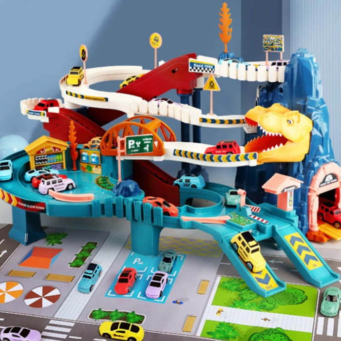 Dinosaur Mini Car Ramp Garage Playset (5 Options)