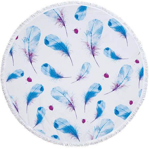Round printed beach towel