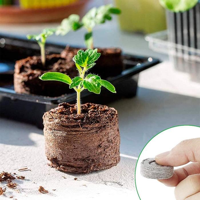 200pcs Inflatable Compressed Peat Pellet With Nutrients Seedling Nutrition Block