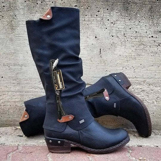 Bag Boho Winter Western Punk Side Zipper Cowgirl Boots