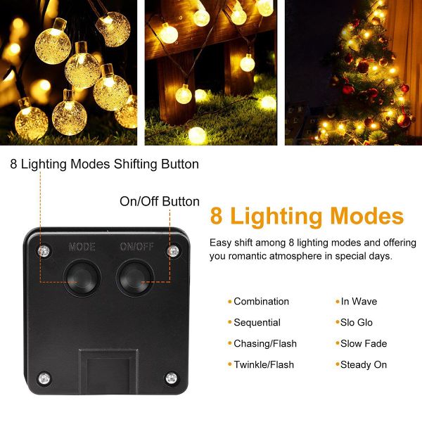 Globe String Solar Lights 30 Ball