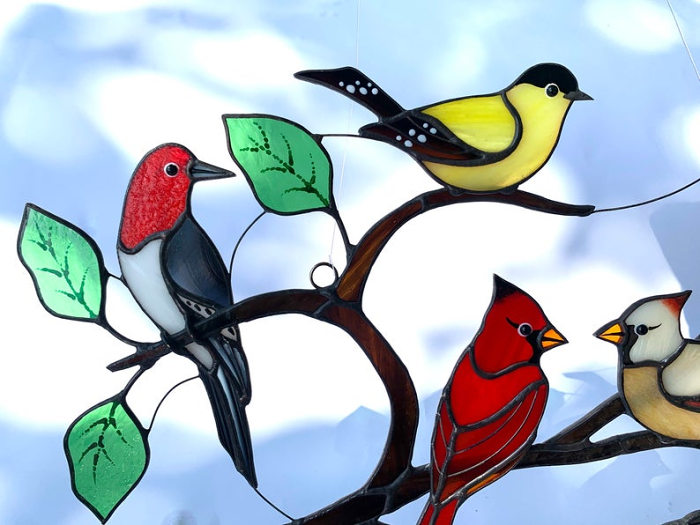 Rsa Stained Birds Modern Home Decor