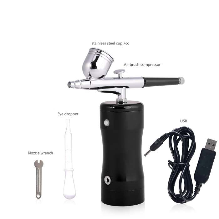 Handheld Airbrush Kit, Mini Air Compressor Spray portable Airbrushing System Kit