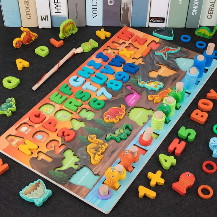 Educational Wooden Block Puzzle Match Board (37 Options)