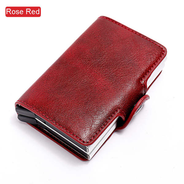 RFID leather wallet with money clip.