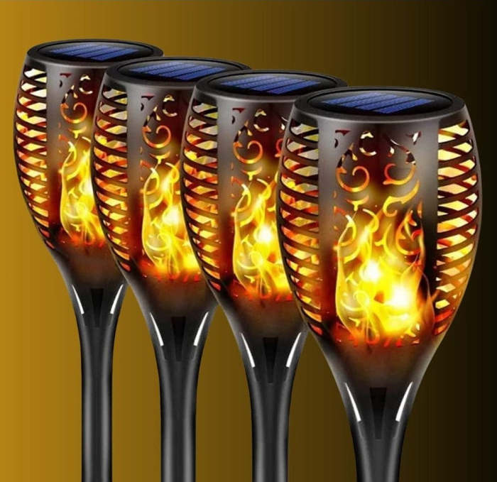 Original Solar Light Flickering Flames Torches