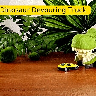 Dinosaur Devouring Truck with 12 Alloy Cars TRex Inertial Car Toy Gift for Kids