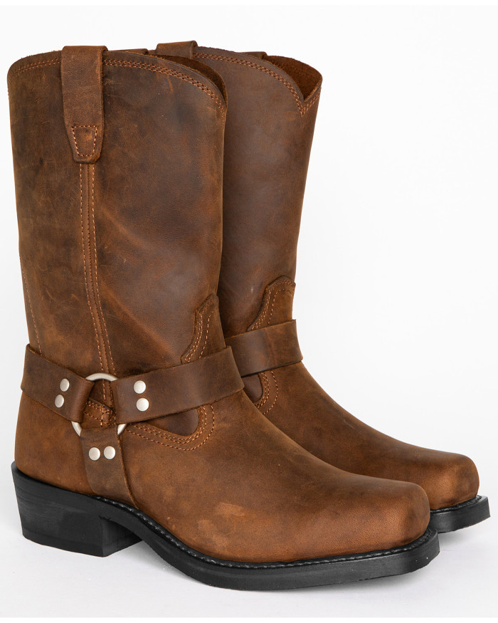 Men's Black Harness Boot - 11 Inch Tall