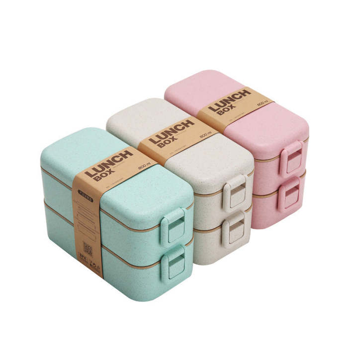 Multi-layer wheat straw lunch box