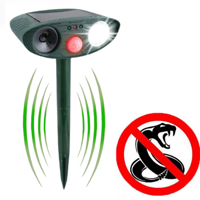 Solar Powered Ultrasonic Snake Repellent- Get Rid of Snakes in 48 Hours